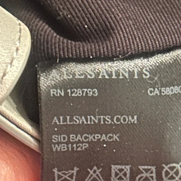 All Saints Gray Leather top handle, backpack and crossbody Studded - Picture 12 of 16